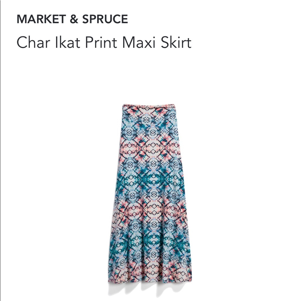 Geometric print maxi skirt